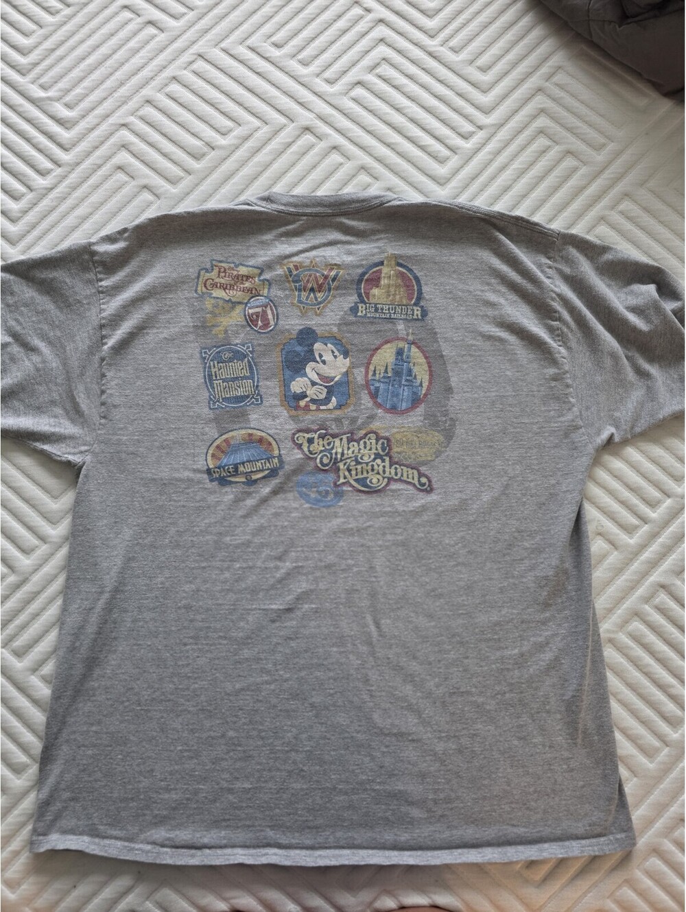 Authentic Disney Parks Walt Disney World 45th Anniversary Gray T-shirt Size XXL